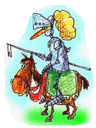armoured man on a horse